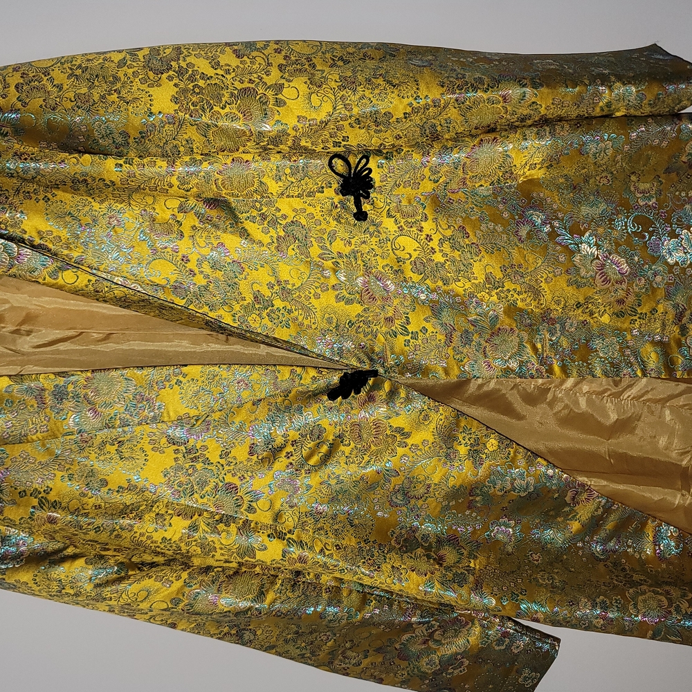 Elegant Gold Brocade Kimono